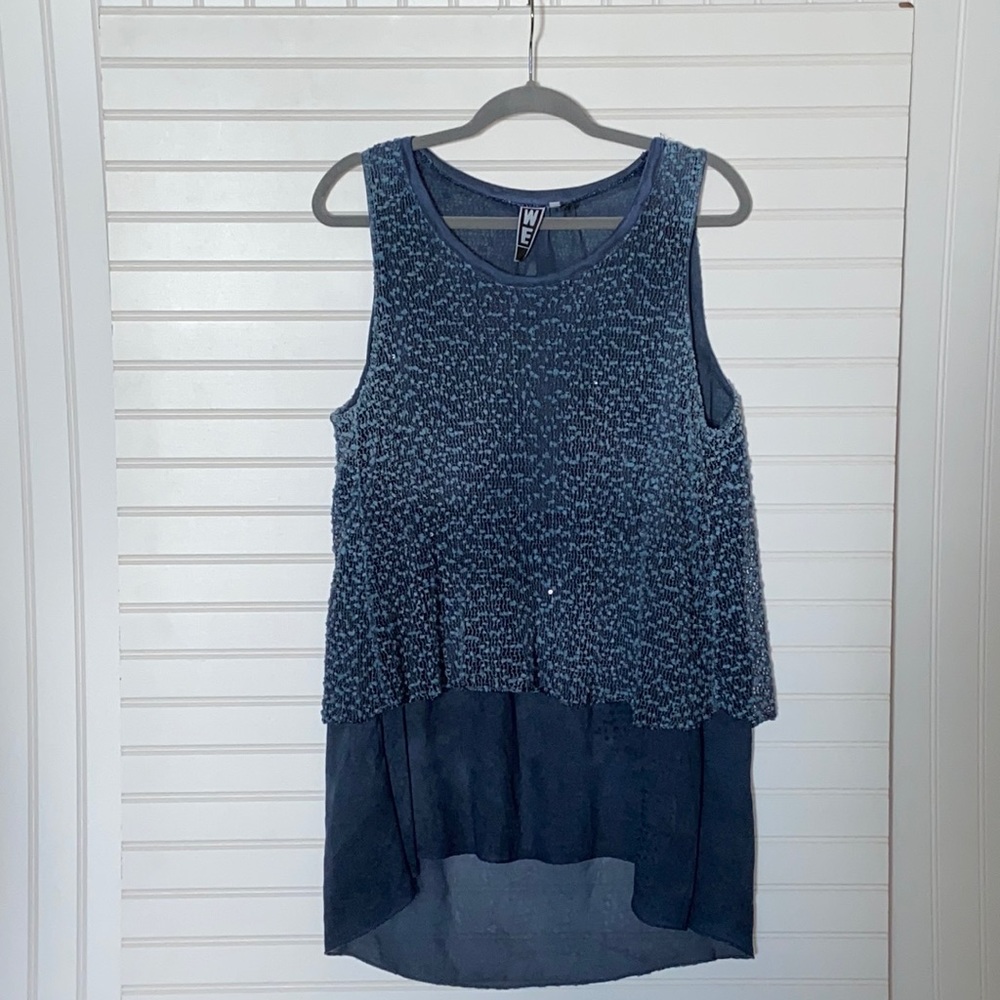 WE Sleeveless Layered Tunic Tank
